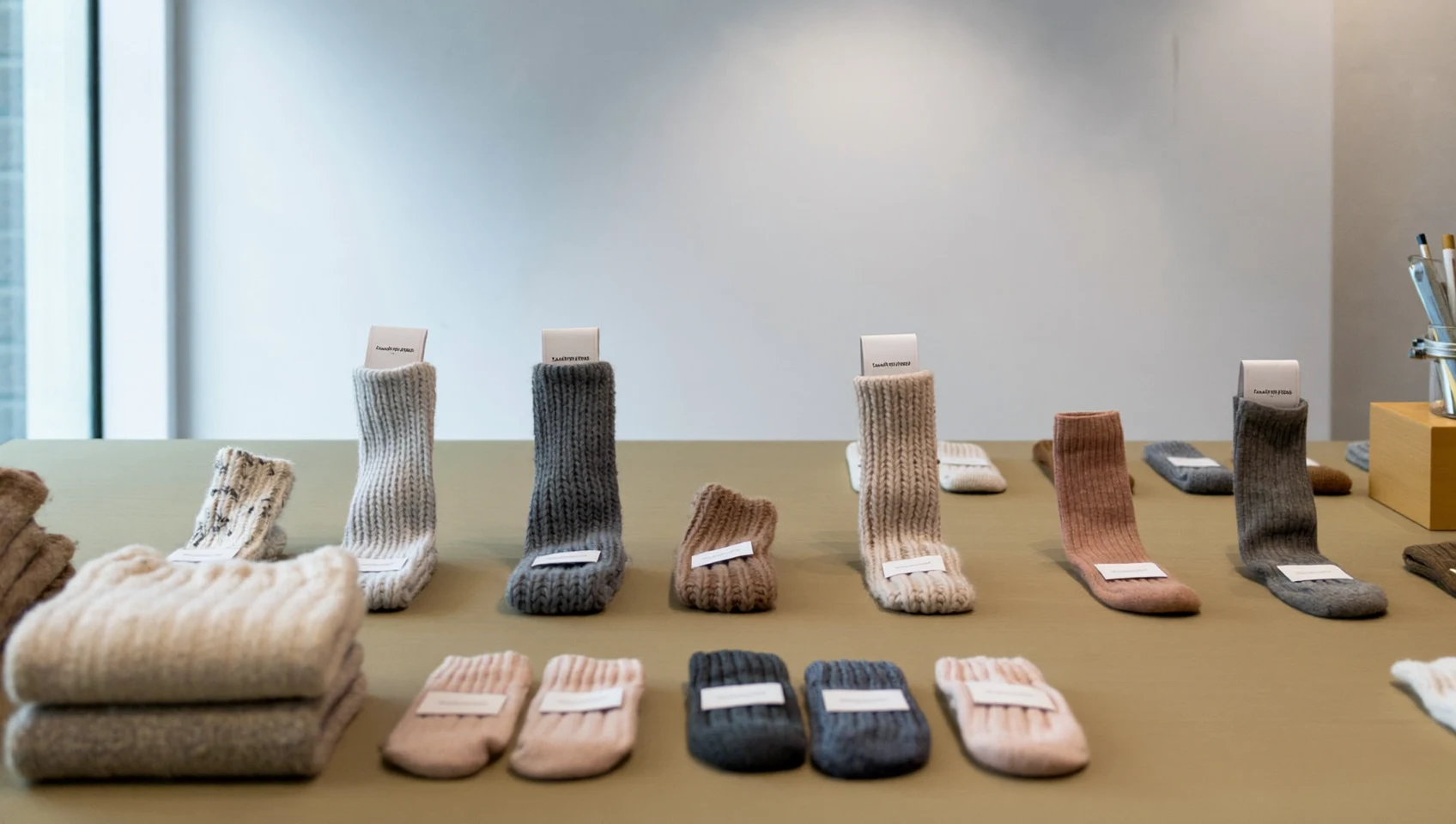 Illustration: gemütliche Socken und Homewear in ruhiger Wohnatmosphäre